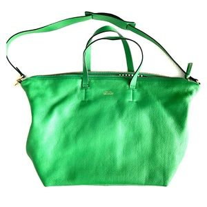 Kate Spade Saturday green leather freeform satchel